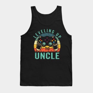 Leveling Up To Uncle Shirt Promoted To Uncle Video Gamer Men Tank Top